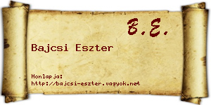 Bajcsi Eszter névjegykártya